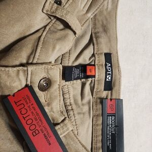 New APT.9 Tan Bootcut Pants Size 6p